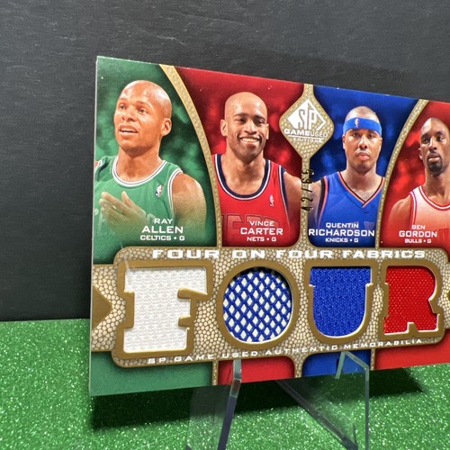 2009-10 SP Game Used Four On Four Fabrics Iverson/Wade/Carter/Allen GOLD /65 - Picture 3 of 7