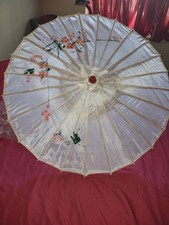 old silk and bamboo parasol