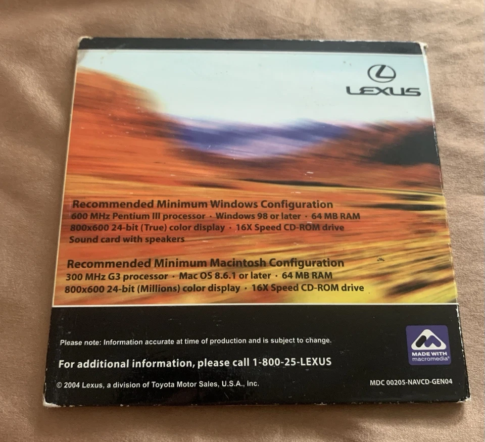 2005-2006 Lexus Navigation System Hybrid Technology CD GS ES GX IS LS - Image 2 of 3