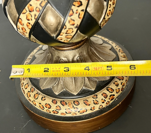 John Richard 26" Kerzenständer JRA-4770 Leopardenmuster Gold Schwarz Verziert - Bild 8 von 9