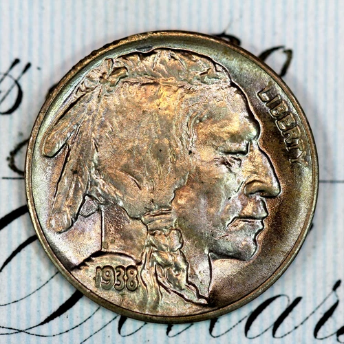 * 1938-D/D * PRISITNE+ GEM BU MS BUFFALO NICKEL * FROM ORIGINAL COLLECTION