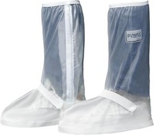 4-Pair Waterproof Boot Covers Non-Slip PVC Rain Shoe Covers Large XL NEW
