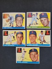 1955 Topps Baseball 5 Card Lot Boston Red Sox VG-EX Jack Jensen, Norm Zauchin