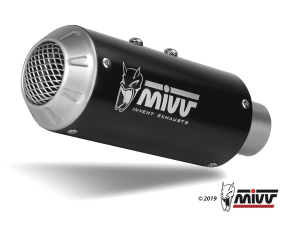 Mivv MK3 Schwarzer EDELSTAHL-SCHALLDÄMPFER FÜR Kawasaki Ninja 125 2019-2024-image