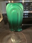 New ListingWest Elm Art Glass Vase Cased Glass Fading Green Art Deco Style ~ 10” X 5”~ Nice