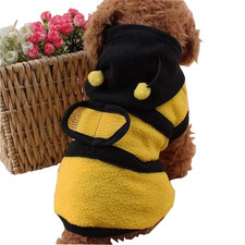 Bee Pet Puppy Coat Apparel Outfit Fleece Clothes Dog Cat Hoodie Fancy Costume Ha