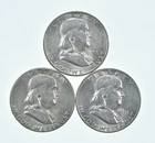 Higher Grade - 1953-S 1951-S 1951 Franklin Half Dollar 90% SIlver Lot *147