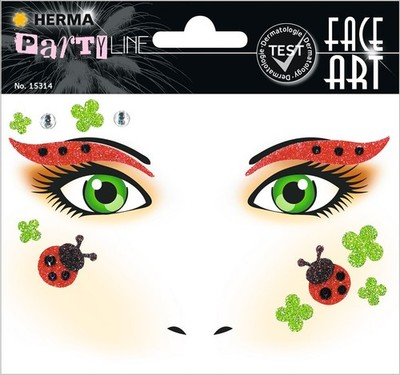 HERMA Face Art Sticker Gesichter ''Marienkäfer''
