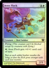 MTG FOIL Aven Flock - 9th Edition #004