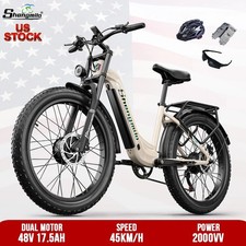 E-BIKE 2000W ELECTRIC BICYCLE 48V/17.5AH 26" FAT TIRE MOUNTAIN E BIKE FOR ADULT