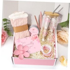Birthday Gifts for Teen Girls Women,Teenage Girls Basket Gift Sets Large Pink