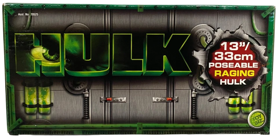 "Figura de acción de colección posable de 13"" de la película Hulk 2003 Raging Hulk nueva increíble" Foto 4 de 4