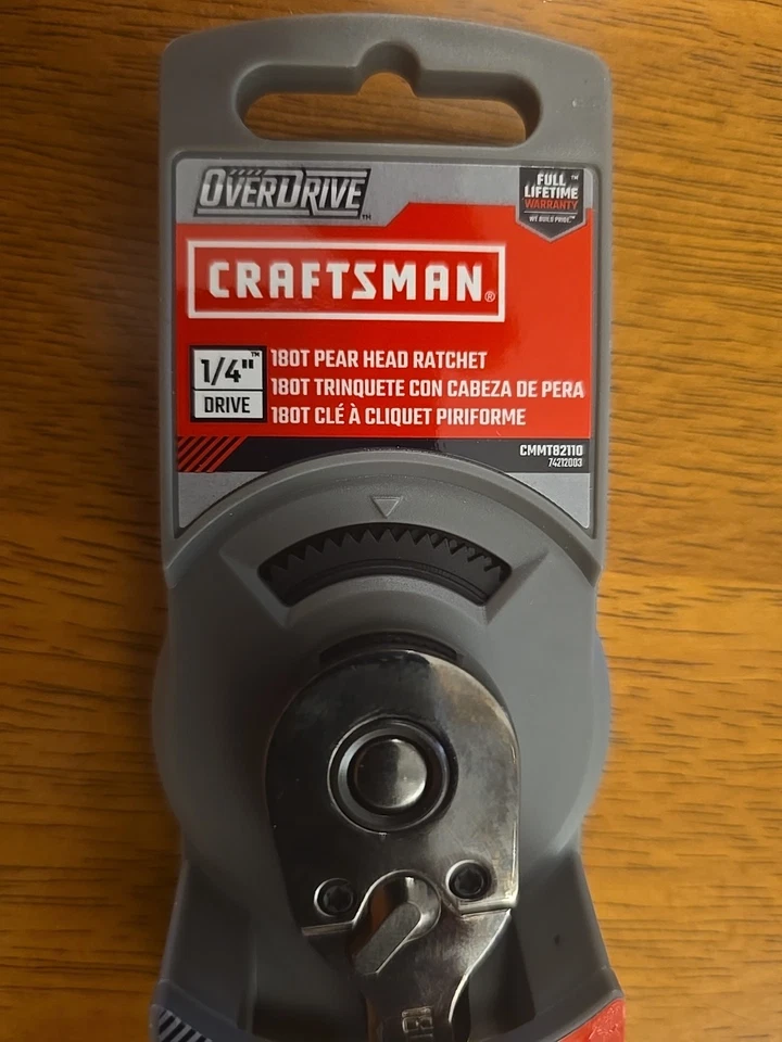 CRAFTSMAN OVERDRIVE 1/4" Drive 180T Pear Head Ratchet (CMMT82110) - Image 2 of 4