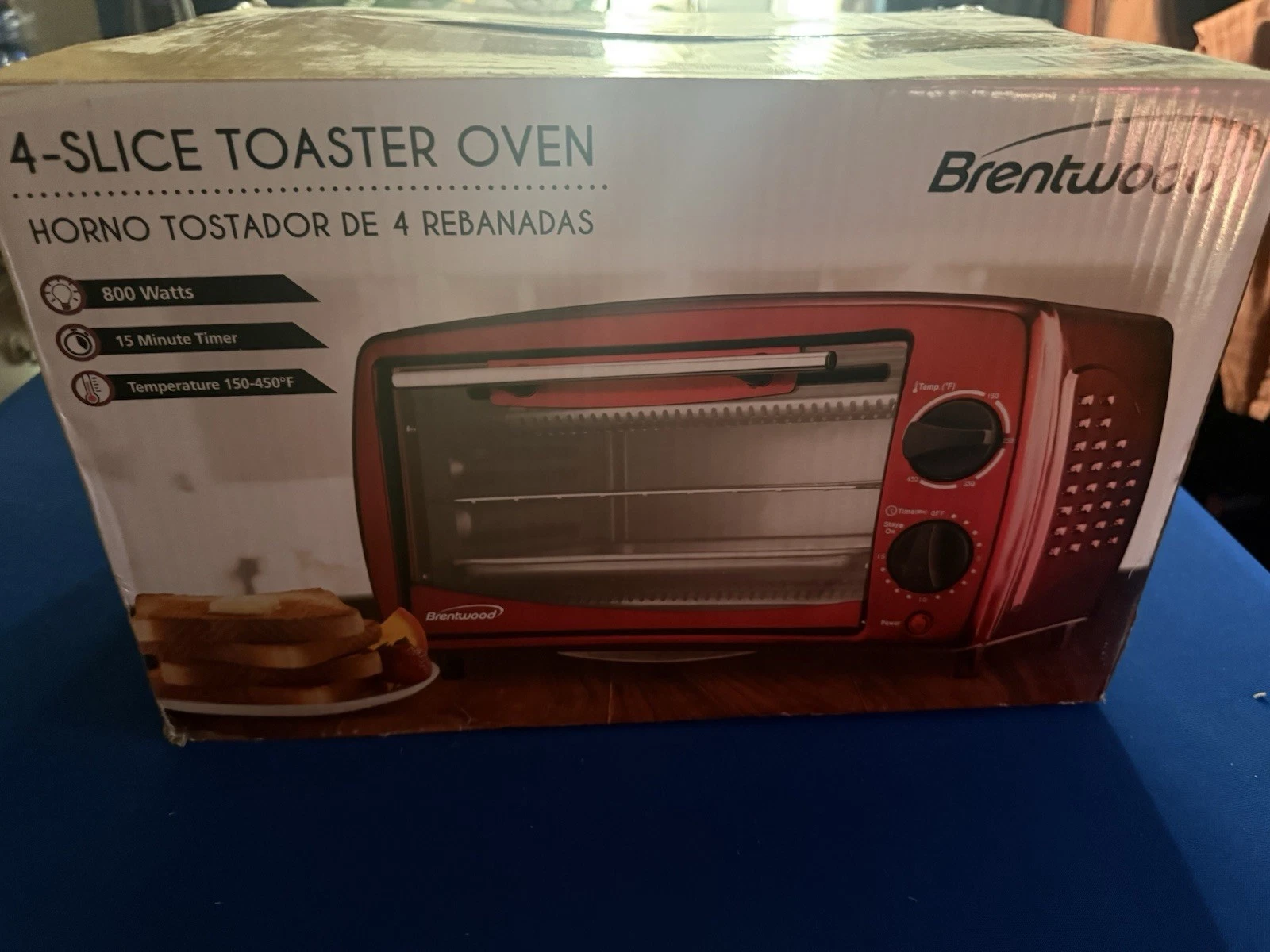 Brentwood 9-Liter (4 Slice) Toaster Oven Broiler (Red)