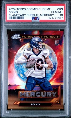2024 Cosmic Chrome Planetary Pursuit Mercury Bo Nix PSA 10 GEM MT Rookie RC