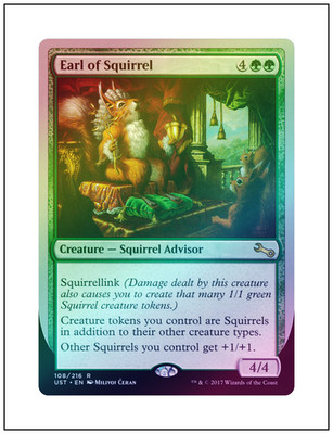 Earl of Squirrel, Foil, Unstable 108 / 216, Magic MTG NM