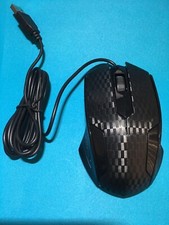 iMicro Computer USB Wired Black 3-Button Optical Scroll Ergo Mouse , Bulk New