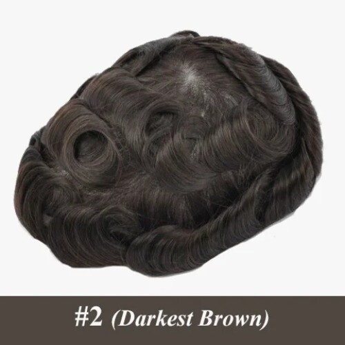 Male Hair Prosthesis French Full Lace Base Man Breathable Men's Capillary Wig - Bild 6 von 19