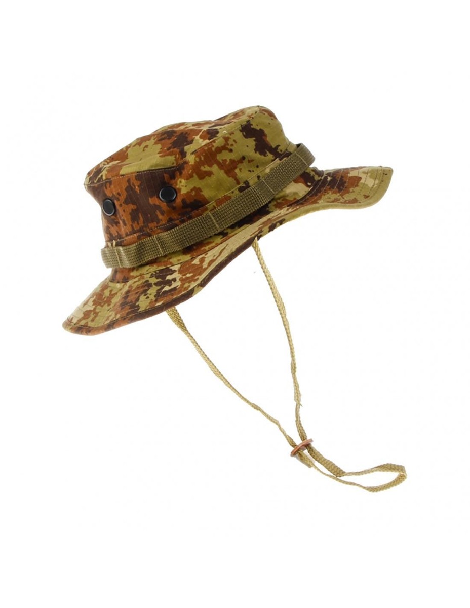 Cappello Jungle 100% Cotone Ripstop Vegetato Desert Militare