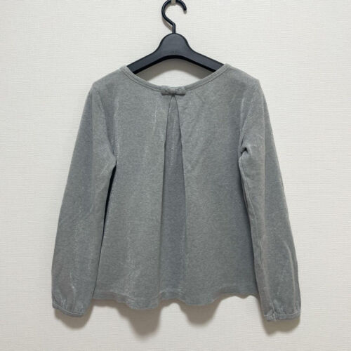 BURBERRY BLUE LABEL Glitter Top T-Shirt Gray Size 38 USA XS/S Authentic Japan - Picture 2 of 14
