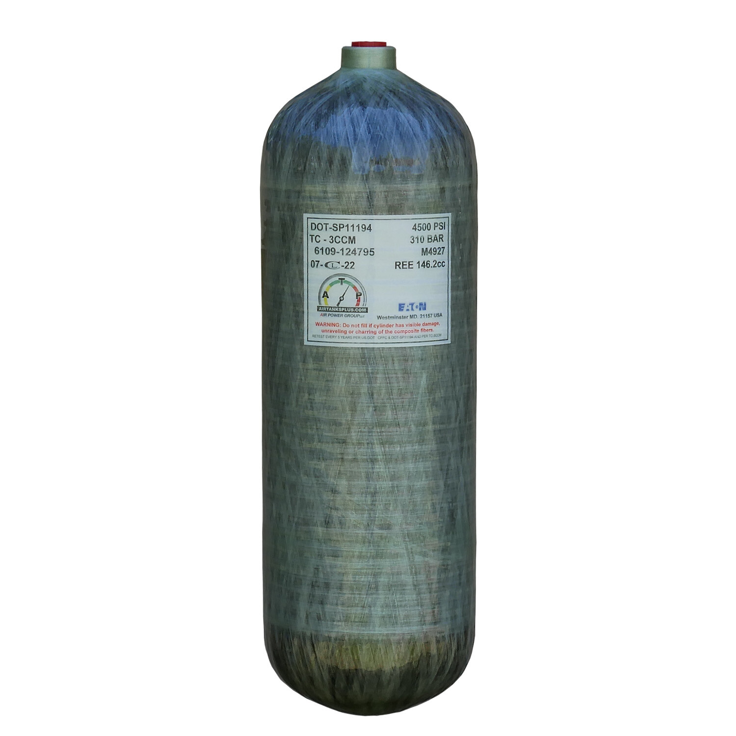 Air Tanks Plus 97 CF 4500 PSI Carbon Fiber Tank 550 Cu In DOT
