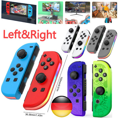 2025 2er-Set Für Nintendo Switch Joy Con Controller Wireless Gamepad LED-Licht