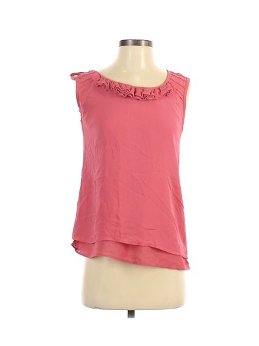 Banana Republic Women Pink Sleeveless Silk Top S