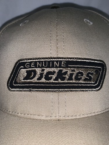 Authentic Dickies Baseball Hat Tan/Black Cotton Adjustable One Size Hook/Loop - Picture 5 of 5