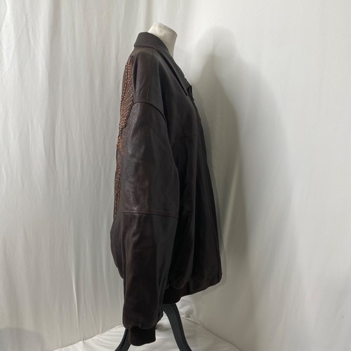 Herren Gr. 56 3XL Lederjacke Pelle Pelle Marc Buchanon braun bestickt - Bild 6 von 24