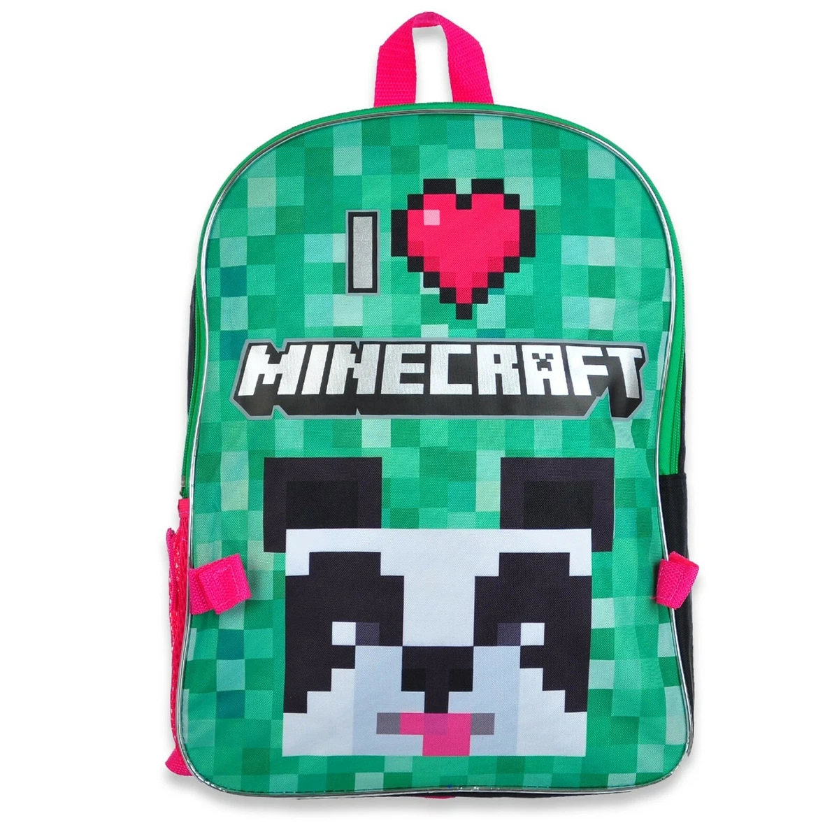 I Love Minecraft Creeper School Backpack Bookbag Lunch Bag Box Set