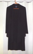 CHAPS ralph lauren dark prune DRESS WITH 2-PIECE LOOK OPEN SHRUG ATTACHED SZ S 