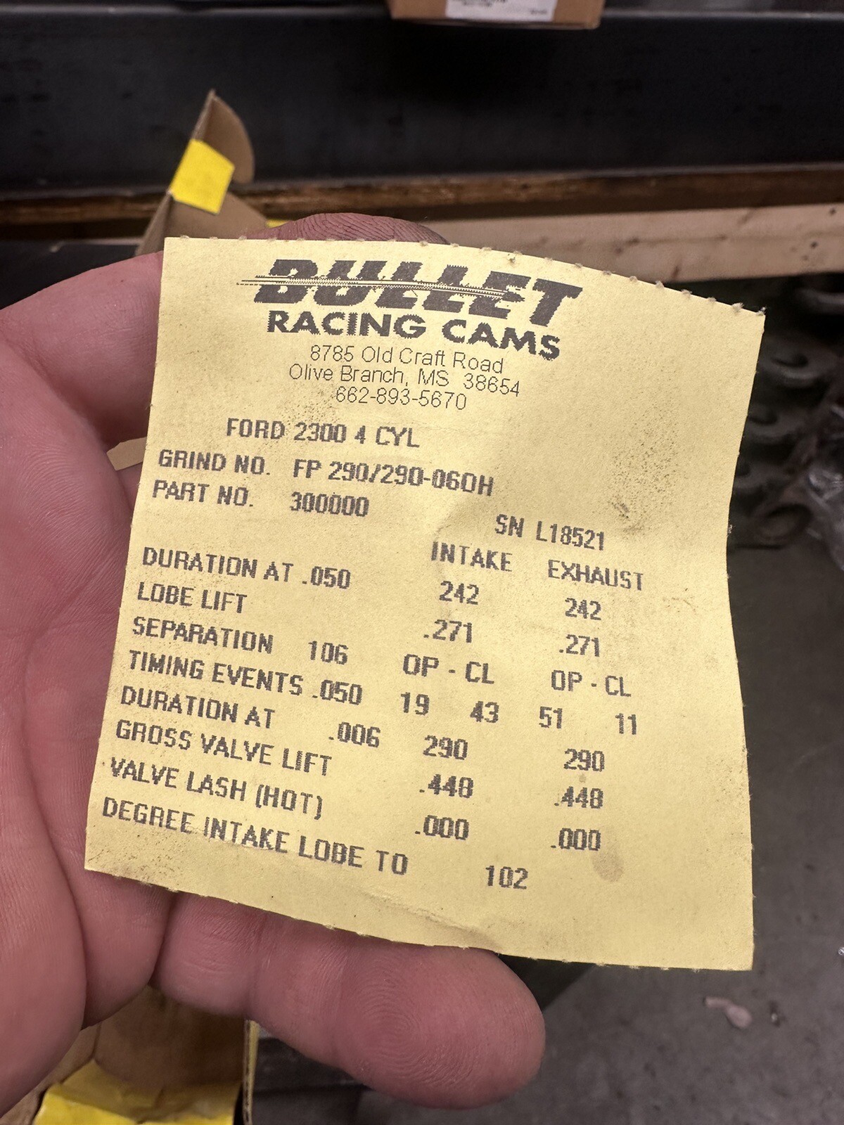 2.3 Ford Performance Bullet Hydraulic Camshaft 4 Cylinder eBay