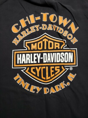 2003 Harley Davidson Chi-town Tinley Park, IL Large  Black T-Shirt 