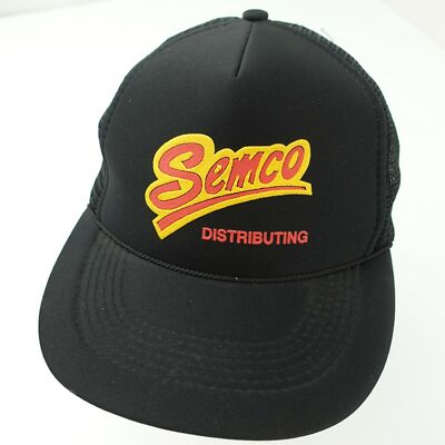 Semco Distributing Black Trucker Snapback Adult Cap Hat