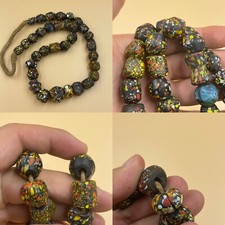 Beautiful Ancient Roman Phoencian Mosaic Glass Beads Wonderful Necklace