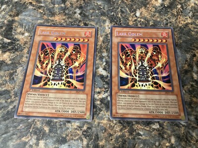 2x Yu-Gi-Oh! Lava Golem PGD-107 1st Edition Secret Rare, LP