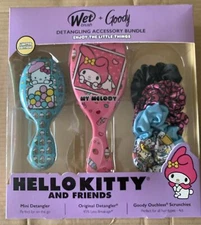Limited Edit Hello Kitty & Freinds Wet Brush + Goody Detangling Accessory Bundle