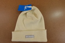 Columbia Adult Unisex One Size Bone Knit Logo pathc Cuffed Beanie NWT