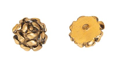 Set of 10 Metal Round Buttons with Sewing Shaft mm.26 x 26 x 19 mm item