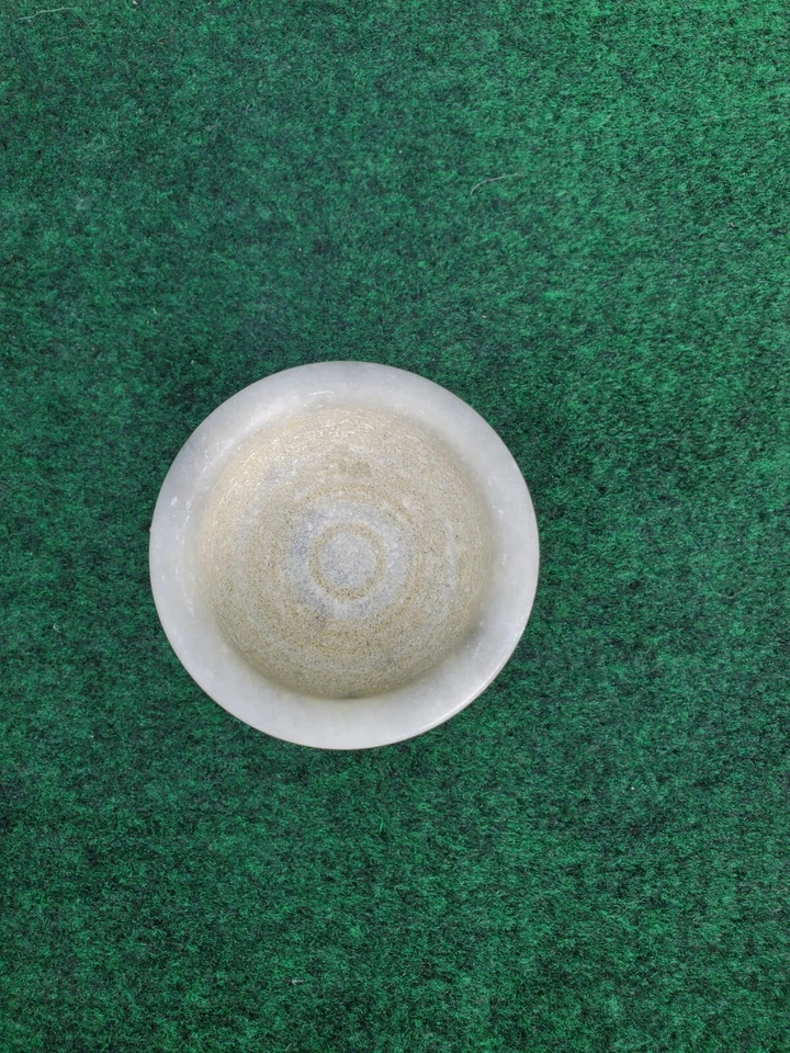 VTG Gray & White Marble Mortar 3"x3" - Image 3 of 4