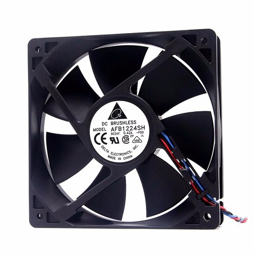 Genuine New AFB1224SH DC24V 0.42A 120*120*25mm 3-Pin Square Cooling Fan - Picture 3 of 5