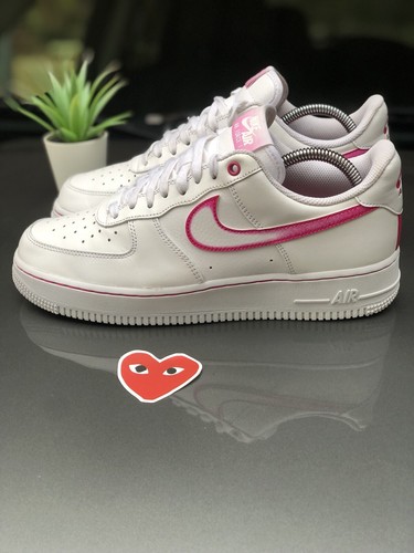 White Leather Pink Airbrush Womens Size 