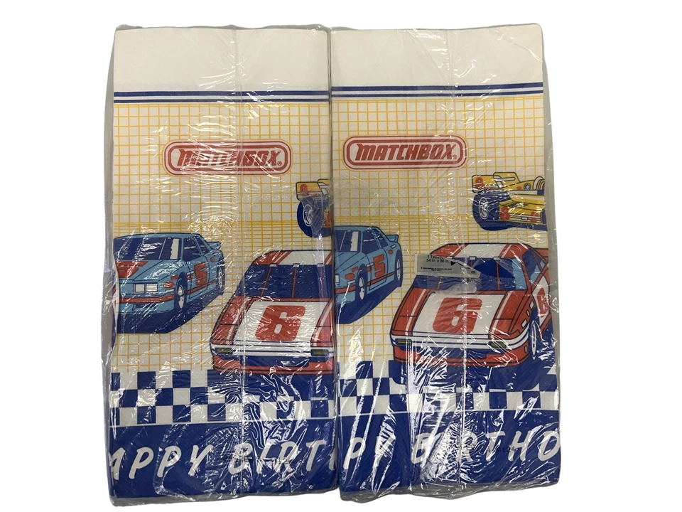 2 CUBIERTAS DE MESA HOTWHEELS VINTAGE DECORACIÓN FIESTA Papel Desechable Foto 2 de 3