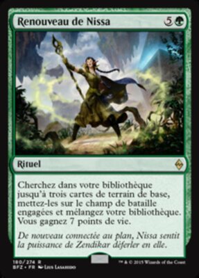 Magic MTG Tradingcard Battle for Zendikar 2015 Nissa's Renewal 180/274 FRENCH