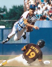 WALLY BACKMAN  NEW YORK METS  JSA AUTHENTICATED  ACTION SIGNED 8x10