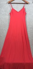 White House Black Market Coral Maxi Dress Sz 4 Spaghetti Straps Lace-Up Back