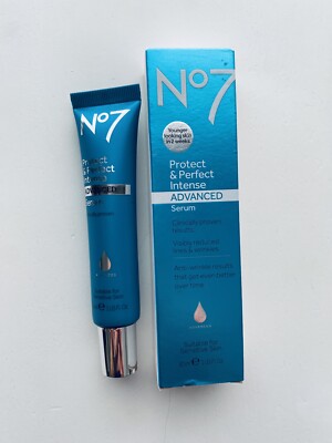 $30 No7 Protect & Perfect Intense Advanced Serum 1 fl oz 30ml Sensitive Skin NIB