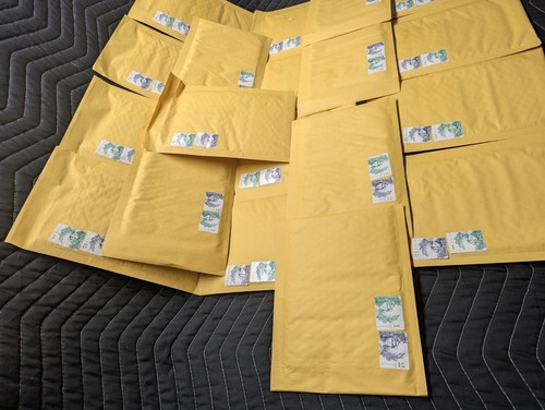 19x Pre-Stamped Bubble mailer 8x10 envelopes Face value #57 - Picture 5 of 8