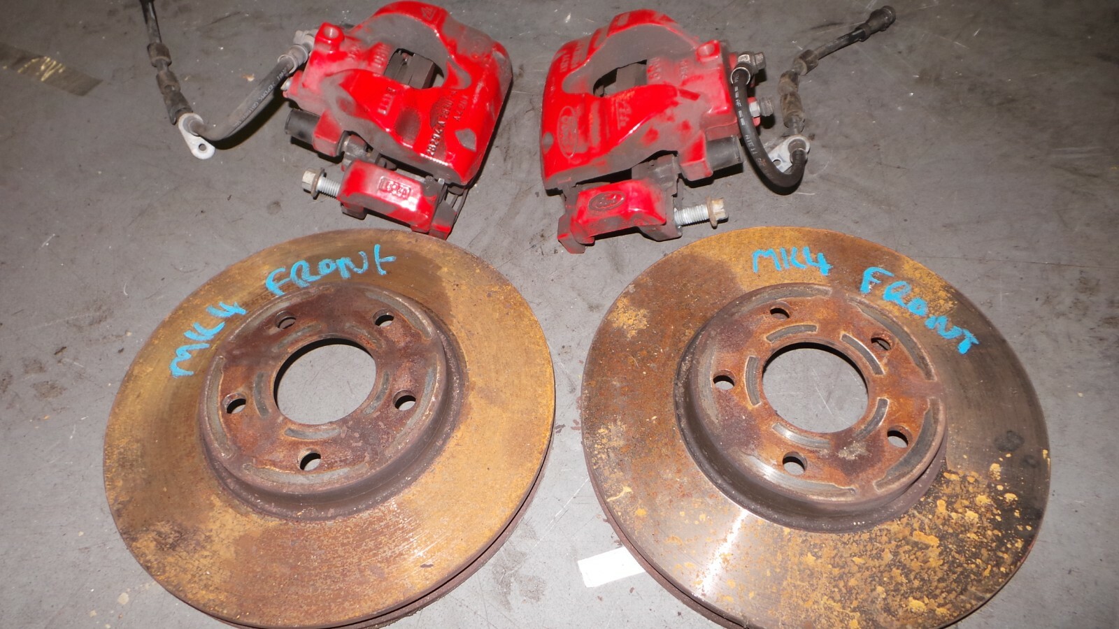 Ford Focus Brake Caliper PAIR FRONT 2019 Onwards MK4 PAINTED RED 280mm LH & RH eBay