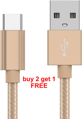 For Samsung Galaxy S9 S8 S10 Plus  Fast Charger Type C Fast Charging Cable Gold